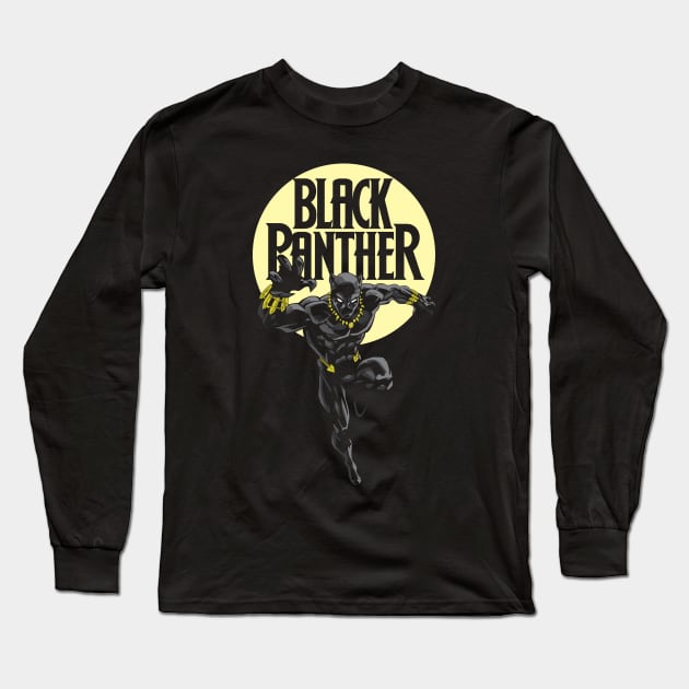 Black Panther Long Sleeve T-Shirt by Chesterika